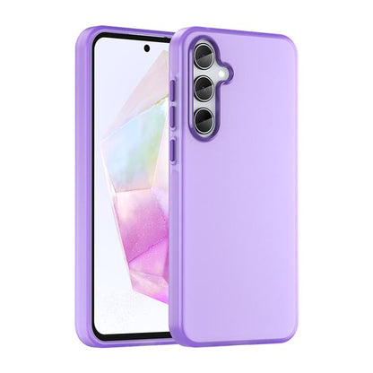 Frosted Translucent TPU Hybrid PC Phone Case - For Samsung Galaxy A15 / A55 / A35