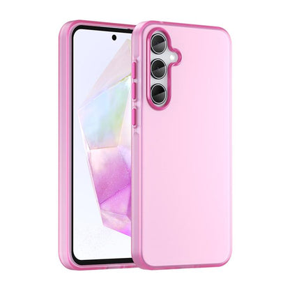 Frosted Translucent TPU Hybrid PC Phone Case - For Samsung Galaxy A15 / A55 / A35