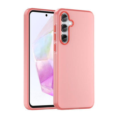 Frosted Translucent TPU Hybrid PC Phone Case - For Samsung Galaxy A15 / A55 / A35