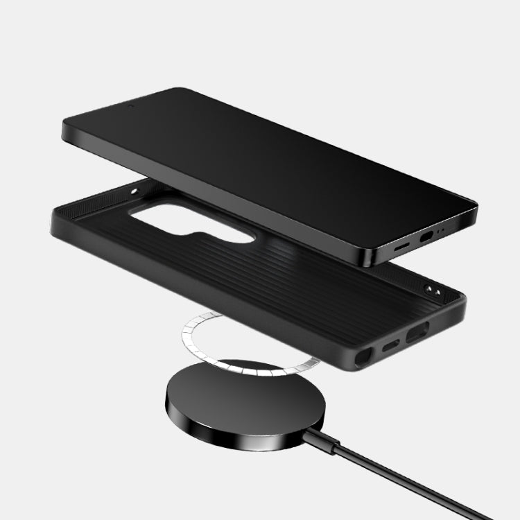 ABEEL C Carbon Fiber Series 6D Micro Relief MagSafe Phone Case - For Samsung Galaxy S25+ / S24+ / S25 Ultra / S24 Ultra
