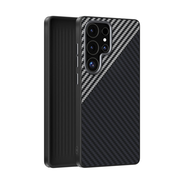 ABEEL C Carbon Fiber Series 6D Micro Relief MagSafe Phone Case - For Samsung Galaxy S25 Series / S24 Series