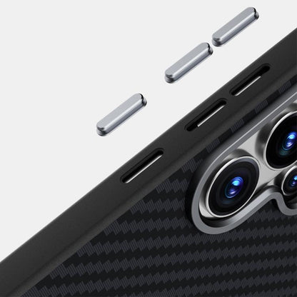 ABEEL C Carbon Fiber Series 6D Micro Relief MagSafe Phone Case - For Samsung Galaxy S26 Series / S25 / S24