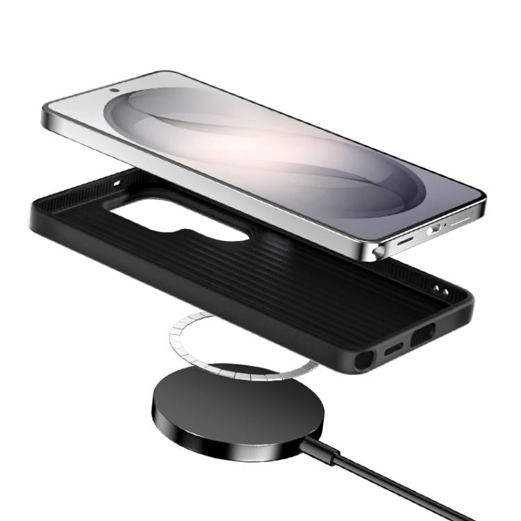 ABEEL C Carbon Fiber Series 6D Micro Relief MagSafe Phone Case - For Samsung Galaxy S26 Series / S25 / S24