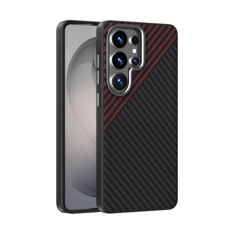 ABEEL C Carbon Fiber Series 6D Micro Relief MagSafe Phone Case - For Samsung Galaxy S26 Series / S25 / S24
