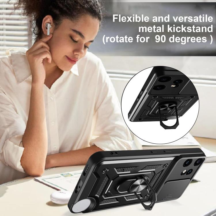 Sliding Camera Cover Design TPU + PC Phone Case - For Nothing Phone (3a) / (3a) Pro / CMF Phone 1