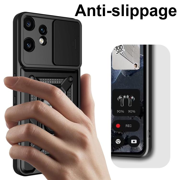 Sliding Camera Cover Design TPU + PC Phone Case - For Nothing Phone (3a) / (3a) Pro / CMF Phone 1
