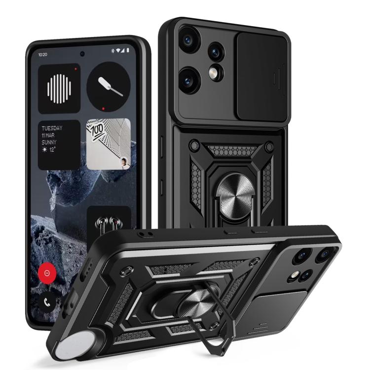 Sliding Camera Cover Design TPU + PC Phone Case - For Nothing Phone (3a) / (3a) Lite / CMF Phone 2 Pro