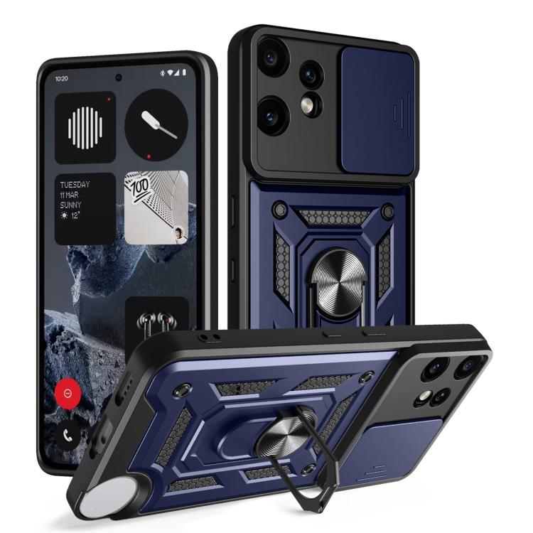 Sliding Camera Cover Design TPU + PC Phone Case - For Nothing Phone (3a) / (3a) Lite / CMF Phone 2 Pro