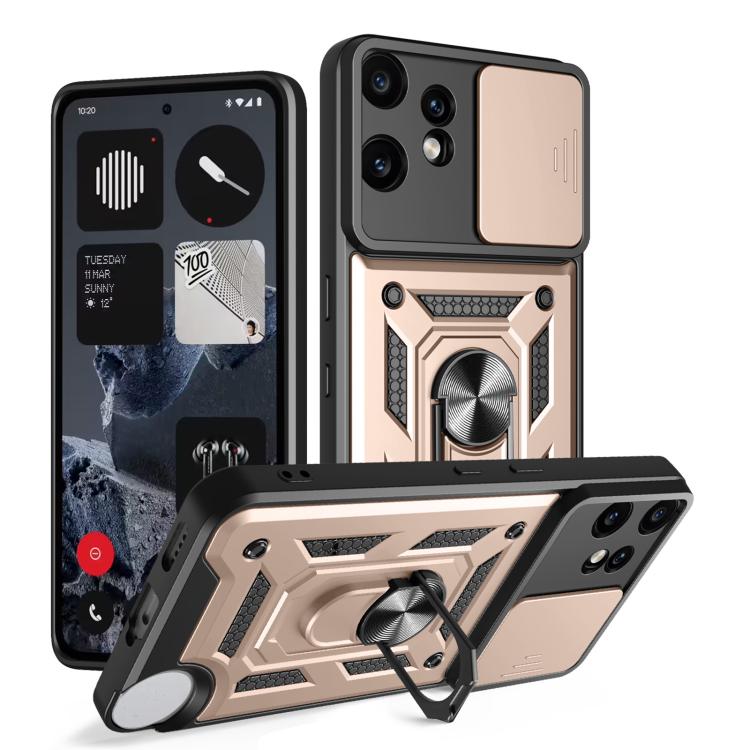Sliding Camera Cover Design TPU + PC Phone Case - For Nothing Phone (3a) / (3a) Lite / CMF Phone 2 Pro