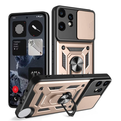 Sliding Camera Cover Design TPU + PC Phone Case - For Nothing Phone (3a) / (3a) Lite / CMF Phone 2 Pro