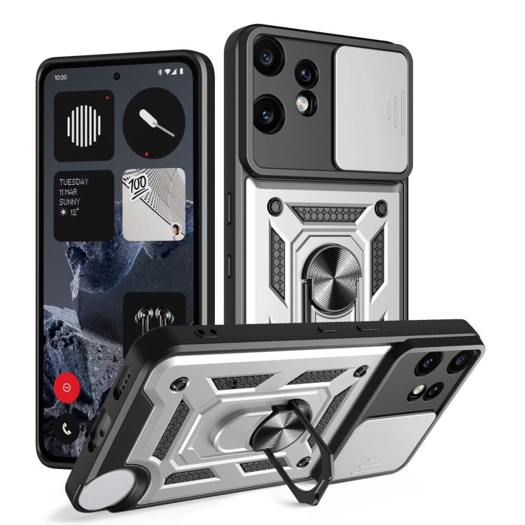 Sliding Camera Cover Design TPU + PC Phone Case - For Nothing Phone (3a) / (3a) Lite / CMF Phone 2 Pro