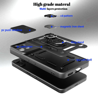 Sliding Camera Cover Design TPU + PC Phone Case - For Nothing Phone (3a) / (3a) Pro / CMF Phone 1
