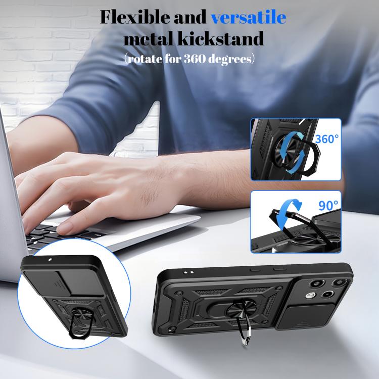 Sliding Camera Cover Design TPU + PC Phone Case - For Nothing Phone (3a) / (3a) Pro / CMF Phone 1