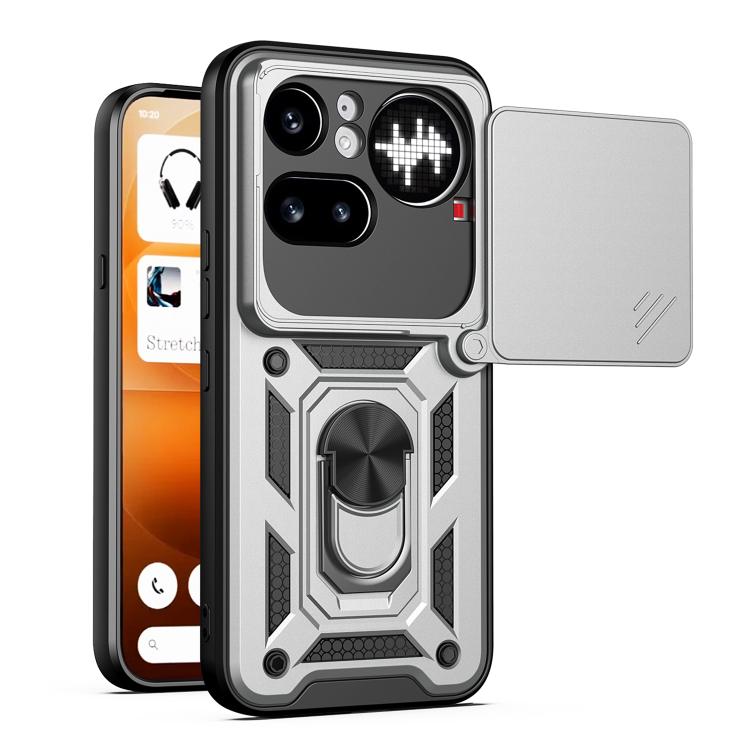 Sliding Camera Cover Design TPU + PC Phone Case - For Nothing Phone (4a) / (4a) Pro / (4b)