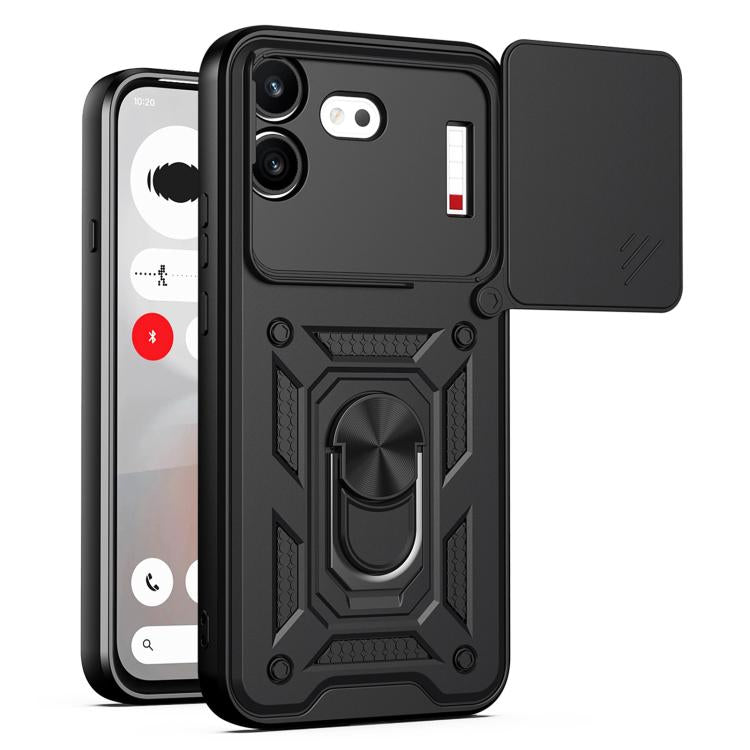 Sliding Camera Cover Design TPU + PC Phone Case - For Nothing Phone (4a) / (4a) Pro / (4b)