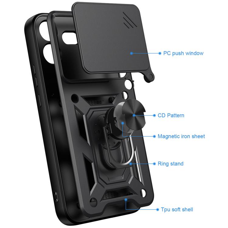 Sliding Camera Cover Design TPU + PC Phone Case - For Nothing Phone (4a) / (4a) Pro / (4b)