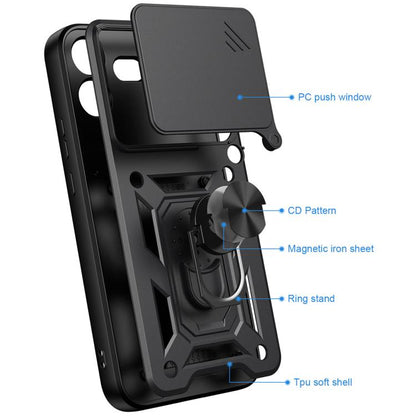 Sliding Camera Cover Design TPU + PC Phone Case - For Nothing Phone (4a) / (4a) Pro / (4b)