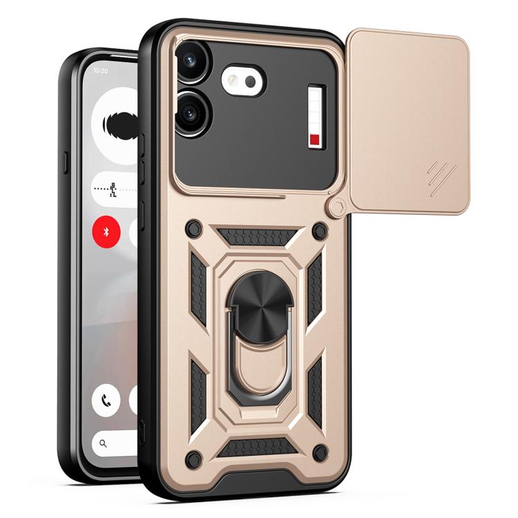 Sliding Camera Cover Design TPU + PC Phone Case - For Nothing Phone (4a) / (4a) Pro / (4b)