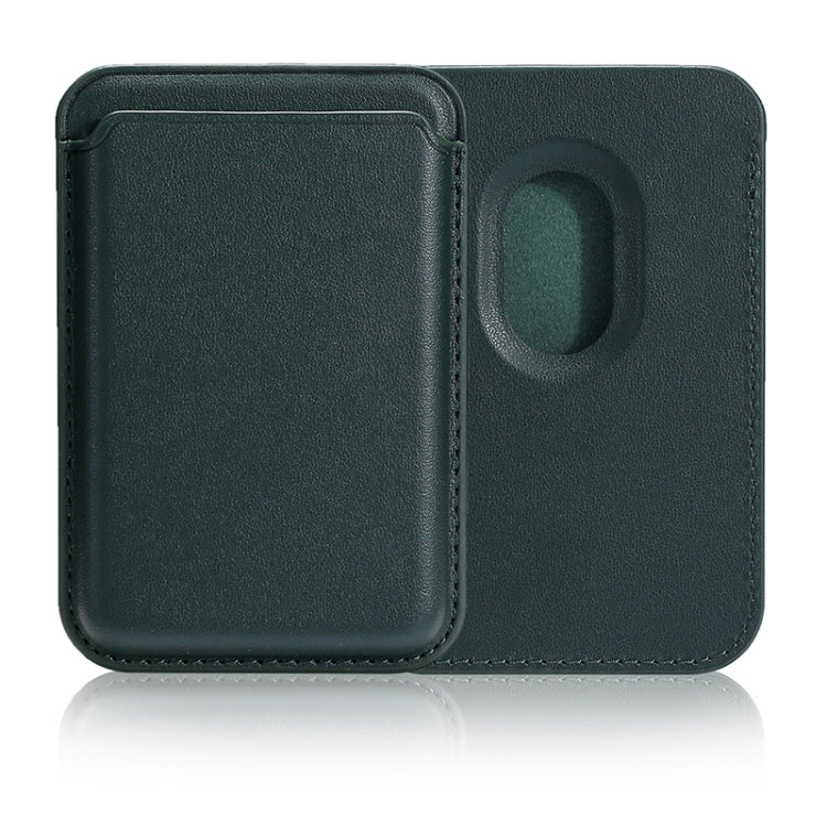 Single Card Slot MagSafe Magnetic PU Leather Card Holder