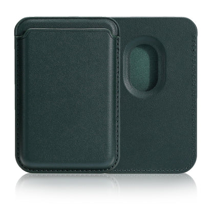 Single Card Slot MagSafe Magnetic PU Leather Card Holder