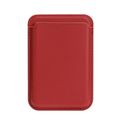 Single Card Slot MagSafe Magnetic PU Leather Card Holder