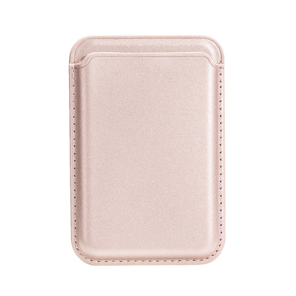 Single Card Slot MagSafe Magnetic PU Leather Card Holder