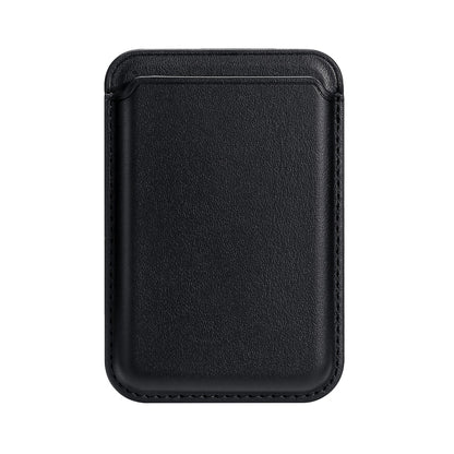 Single Card Slot MagSafe Magnetic PU Leather Card Holder