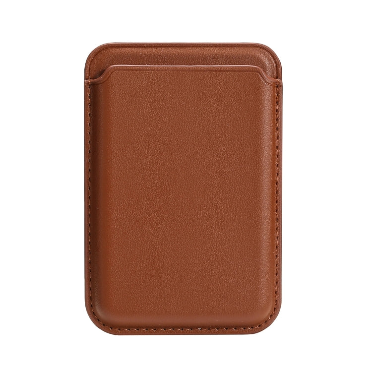 Single Card Slot MagSafe Magnetic PU Leather Card Holder