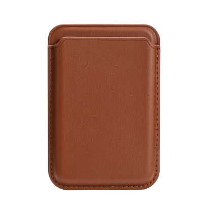Single Card Slot MagSafe Magnetic PU Leather Card Holder