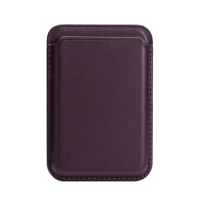 Single Card Slot MagSafe Magnetic PU Leather Card Holder