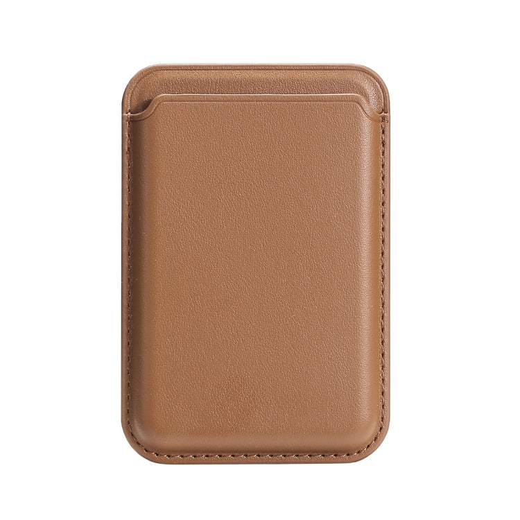 Single Card Slot MagSafe Magnetic PU Leather Card Holder