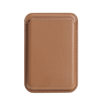 Single Card Slot MagSafe Magnetic PU Leather Card Holder