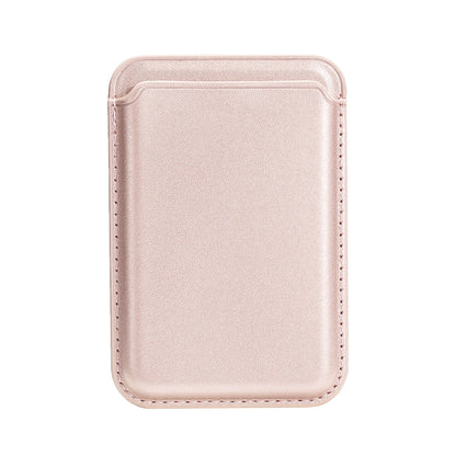 Two Card Slots MagSafe Magnetic PU Leather Card Holder