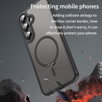 Fan Dun Series TPU Hybrid PC Frosted MagSafe Phone Case - For Samsung Galaxy S24 FE / S25+ / S25 Ultra
