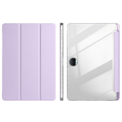 3-Fold Clear Acrylic PU Leather Tablet Case - For Honor Pad 9