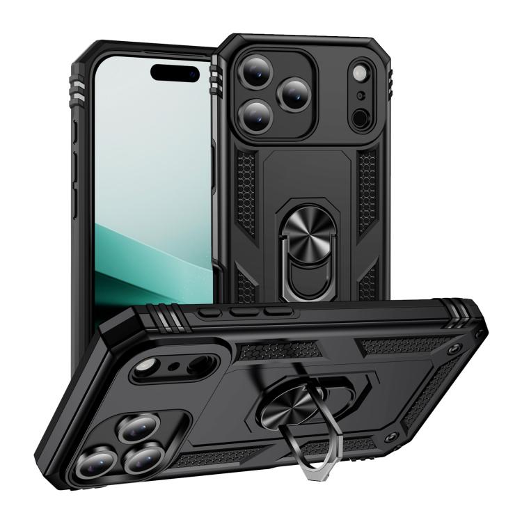 Shockproof TPU Hybrid PC Phone Case with Holder - For iPhone 17 Pro Max / 17 Pro / 17