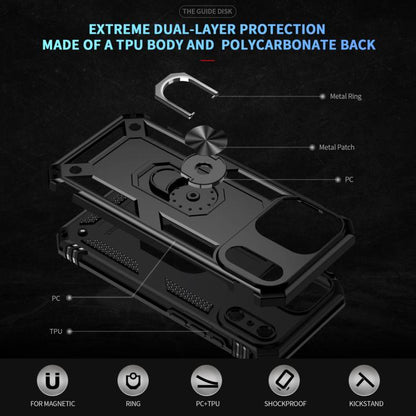 Shockproof TPU Hybrid PC Phone Case with Holder - For iPhone 17 Pro Max / 17 Pro / 17