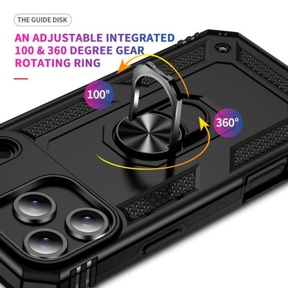 Shockproof TPU Hybrid PC Phone Case with Holder - For iPhone 17 Pro Max / 17 Pro / 17