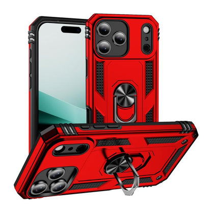 Shockproof TPU Hybrid PC Phone Case with Holder - For iPhone 17 Pro Max / 17 Pro / 17