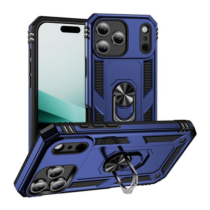 Shockproof TPU Hybrid PC Phone Case with Holder - For iPhone 17 Pro Max / 17 Pro / 17