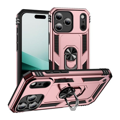 Shockproof TPU Hybrid PC Phone Case with Holder - For iPhone 17 Pro Max / 17 Pro / 17