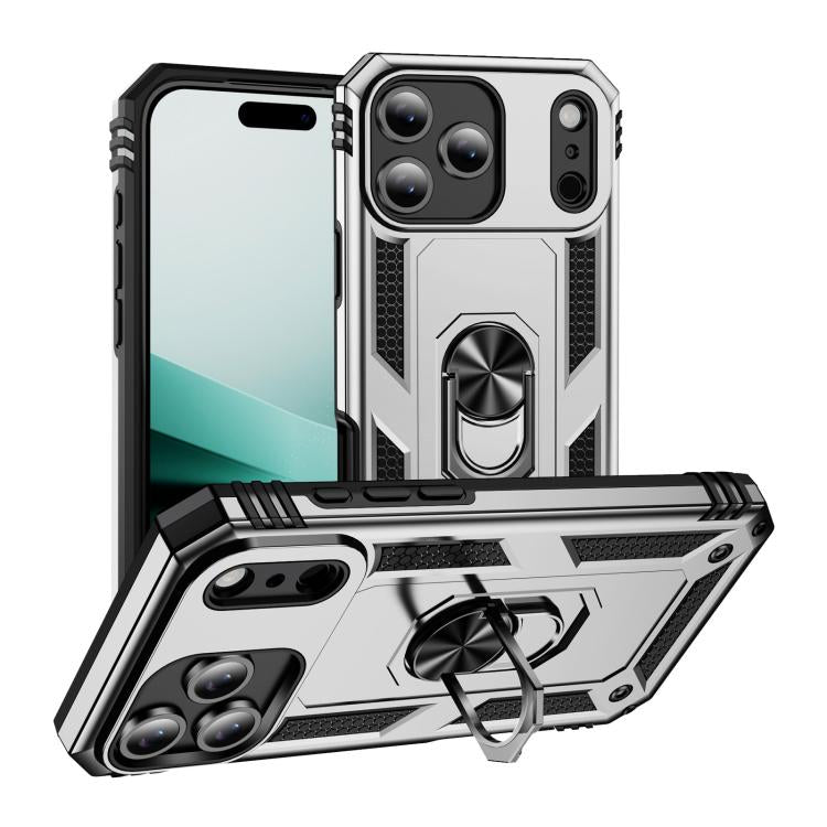 Shockproof TPU Hybrid PC Phone Case with Holder - For iPhone 17 Pro Max / 17 Pro / 17