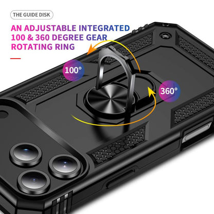 Shockproof TPU Hybrid PC Phone Case with Holder - For iPhone 17 Pro Max / 17 Pro / 17