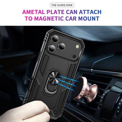 Shockproof TPU Hybrid PC Phone Case with Holder - For iPhone 17 Pro Max / 17 Pro / 17