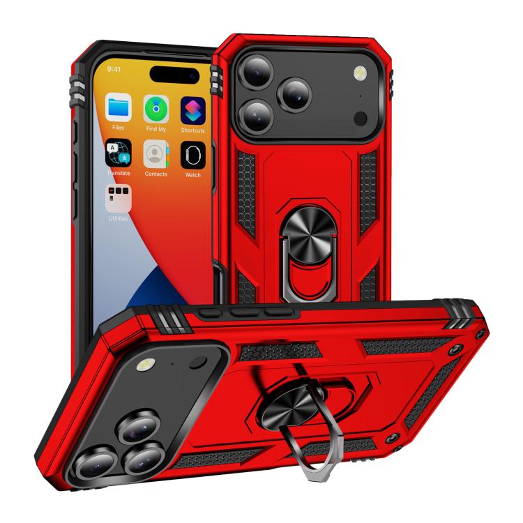 Shockproof TPU Hybrid PC Phone Case with Holder - For iPhone 17 Pro Max / 17 Pro / 17