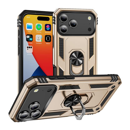 Shockproof TPU Hybrid PC Phone Case with Holder - For iPhone 17 Pro Max / 17 Pro / 17