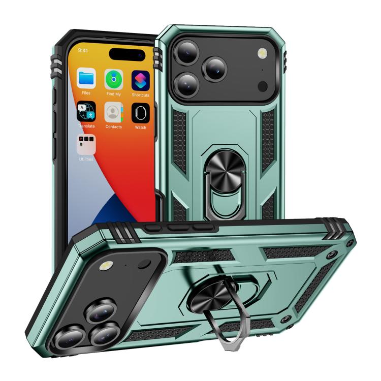 Shockproof TPU Hybrid PC Phone Case with Holder - For iPhone 17 Pro Max / 17 Pro / 17