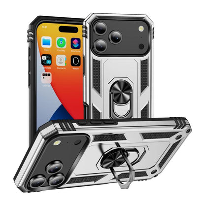 Shockproof TPU Hybrid PC Phone Case with Holder - For iPhone 17 Pro Max / 17 Pro / 17