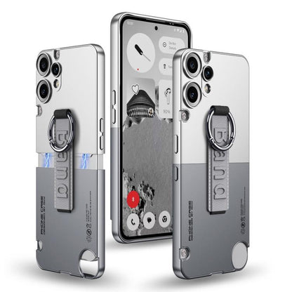 GKK Mortise-Tenon Connection Contrast Colour Phone Case with Ring Wrist Strap - For Nothing CMF Phone 2 Pro