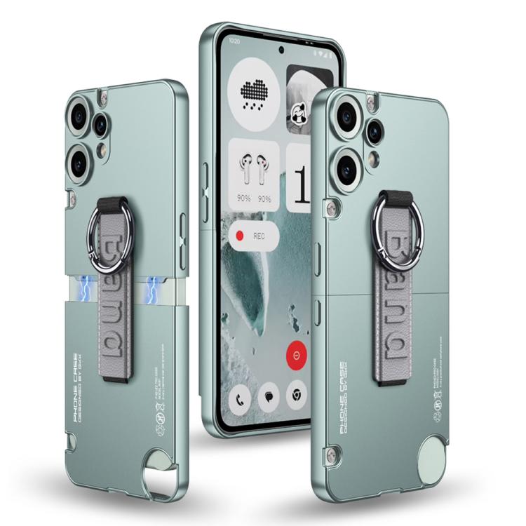 GKK Mortise-Tenon Connection Contrast Colour Phone Case with Ring Wrist Strap - For Nothing CMF Phone 2 Pro